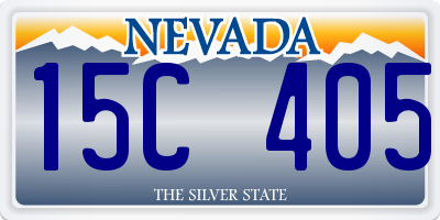 NV license plate 15C405