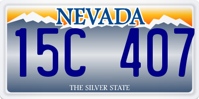NV license plate 15C407