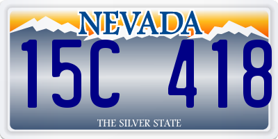 NV license plate 15C418