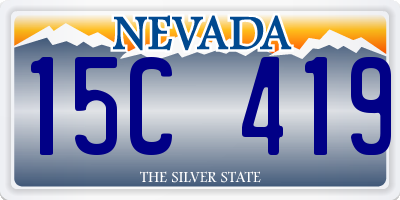 NV license plate 15C419