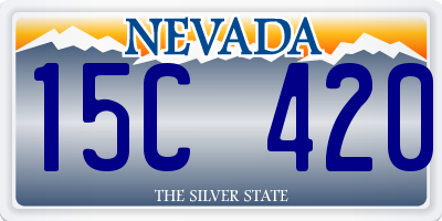 NV license plate 15C420