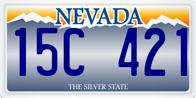 NV license plate 15C421