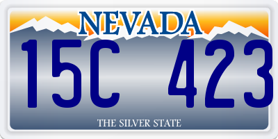 NV license plate 15C423