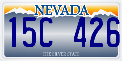 NV license plate 15C426