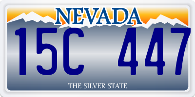 NV license plate 15C447