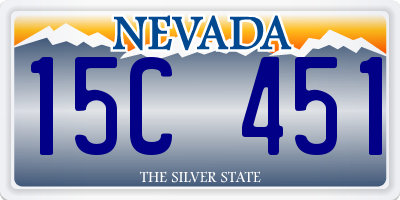 NV license plate 15C451