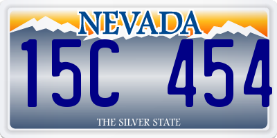 NV license plate 15C454