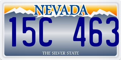 NV license plate 15C463