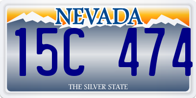 NV license plate 15C474