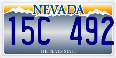 NV license plate 15C492