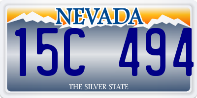 NV license plate 15C494