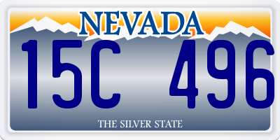 NV license plate 15C496