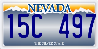 NV license plate 15C497