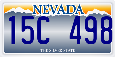 NV license plate 15C498