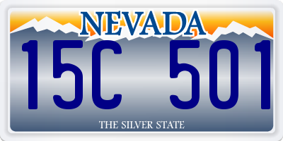 NV license plate 15C501