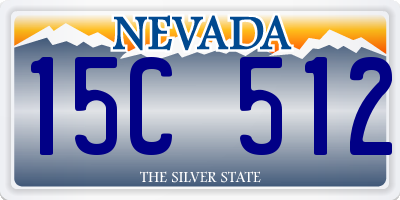 NV license plate 15C512