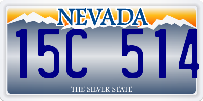 NV license plate 15C514