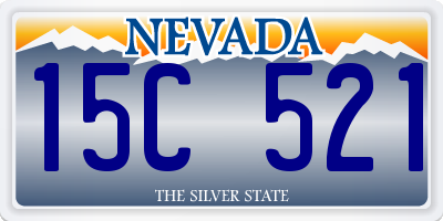 NV license plate 15C521