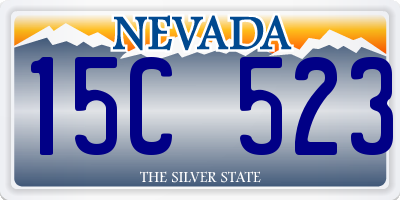 NV license plate 15C523