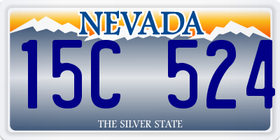 NV license plate 15C524