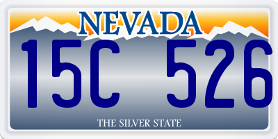 NV license plate 15C526