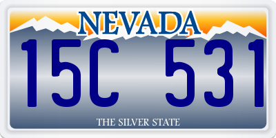 NV license plate 15C531