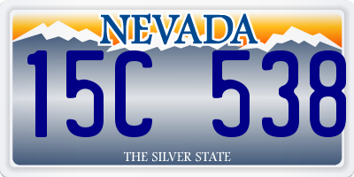 NV license plate 15C538