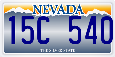 NV license plate 15C540