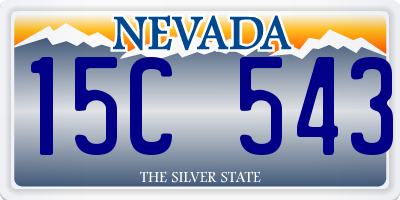 NV license plate 15C543