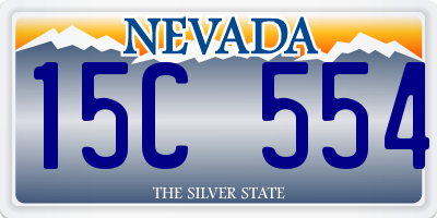 NV license plate 15C554