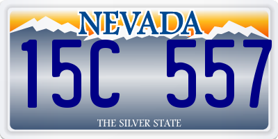 NV license plate 15C557