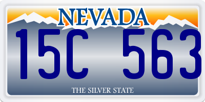 NV license plate 15C563