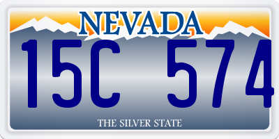 NV license plate 15C574
