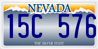 NV license plate 15C576