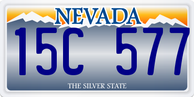 NV license plate 15C577