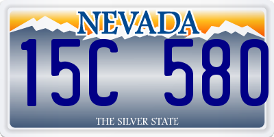 NV license plate 15C580