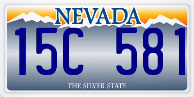 NV license plate 15C581