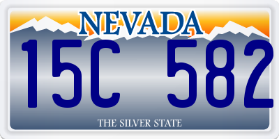 NV license plate 15C582