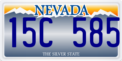 NV license plate 15C585