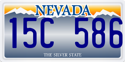 NV license plate 15C586