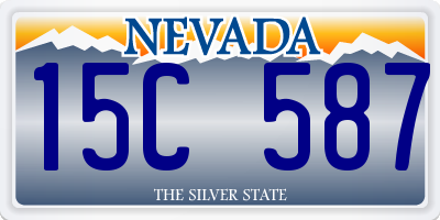 NV license plate 15C587