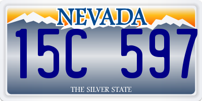 NV license plate 15C597