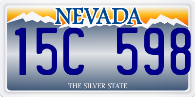 NV license plate 15C598