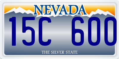 NV license plate 15C600