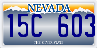 NV license plate 15C603