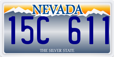 NV license plate 15C611