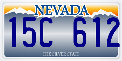 NV license plate 15C612