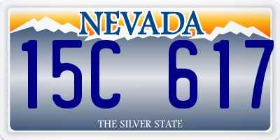 NV license plate 15C617