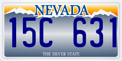 NV license plate 15C631