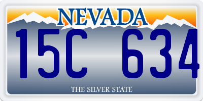 NV license plate 15C634